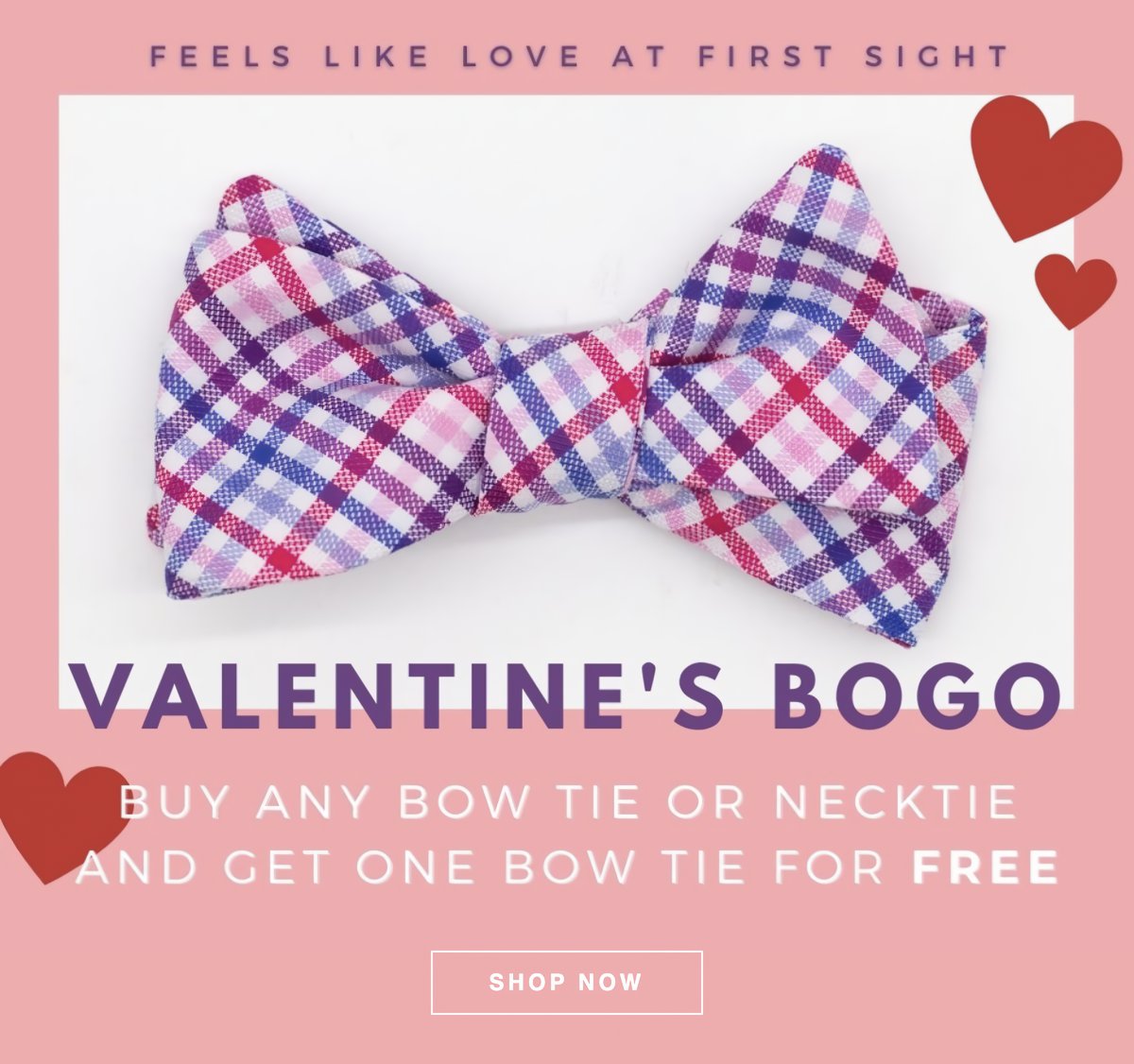 You still have the chance to get our new Candy Crush Bow Tie for FREE! 🎀

Just purchase any bow tie or necktie at full price and make sure to add both the Candy Crush Bow Tie and your tie(s) of choice to your cart and use the code “VDAY”

#highcottonties #vdaypromo #bowtie