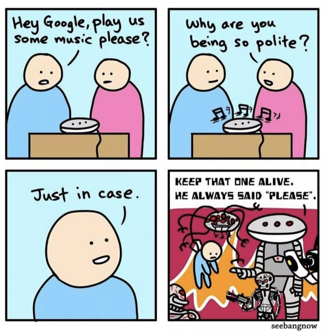 PawelSynapse's tweet photo. GM!

Be Polite!

#MorningMeme #WakeUpMeme https://t.co/z7kGncBZ0o