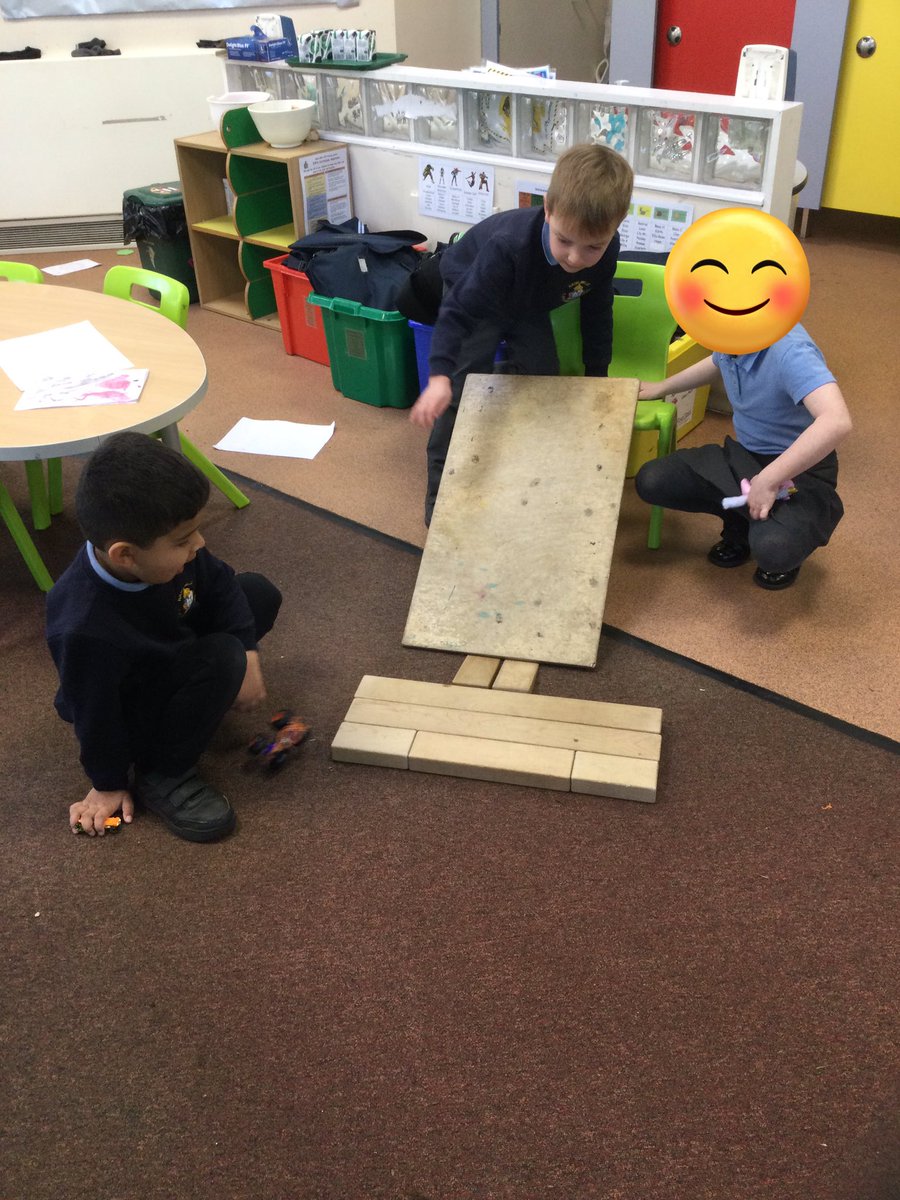 NashMillsSchool's tweet photo. Today is โbring a toy from homeโ day in Reception The children are loving having their special toy at school. Lots of experimentation with the cars to see how fast and how far they can go up and down an assortment of ramps. #eyfsunderstandingtheworld https://t.co/0IA4n26r7x