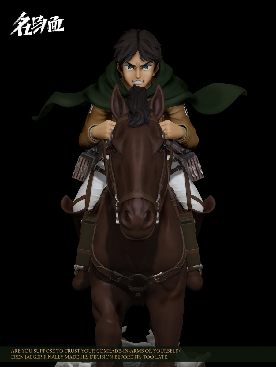 Typical_Scene's tweet image. This time we bring you new product of Riding Eren(with transfroming). we already received good suggestion about his fringe hair,lighting of eyes and add a external light source of lightning. Will be adjusted in the future. This time we give you deadline of shipping on July 20th.