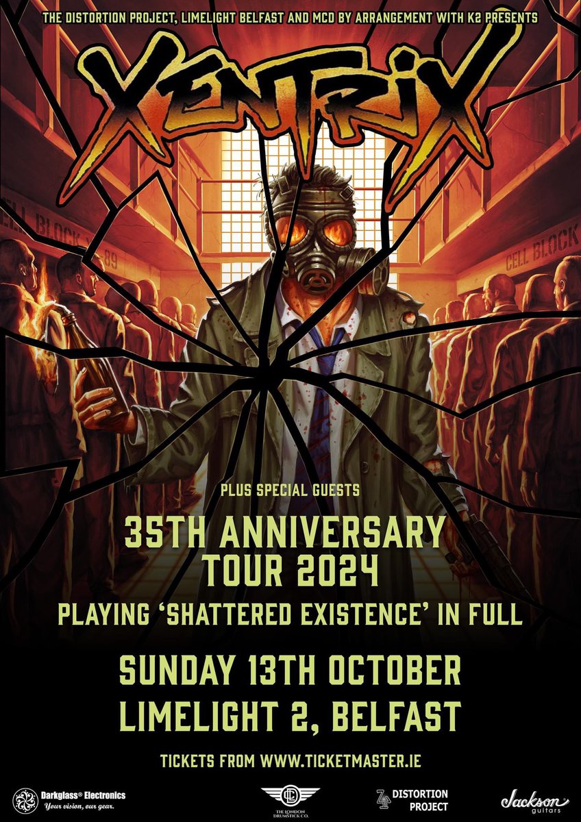 🔥 NEW SHOW 🔥 Veteran UK thrashers Xentrix will celebrate the 35th anniversary of their seminal debut album 'Shattered Existence' with a show in Belfast! They'll hit the @LimelightNI 2 on Sun 13th Oct. Tickets on sale from ticketmaster.ie this Wed 14th Feb at 10am