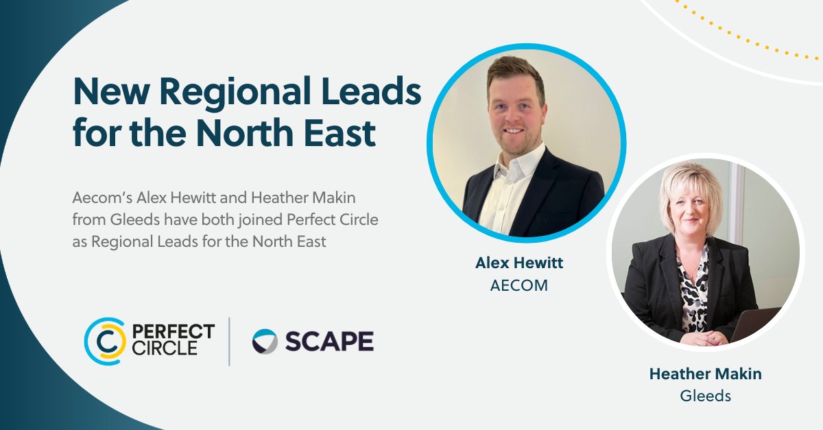 New NE regional reps!
 
Welcome to Heather Makin (@GleedsGlobal)+(@AECOMBuildPlace) Alex Hewitt, who will be working with @PickEverard's Emma Noble to deliver projects via the @Scape_Group Consultancy frameworks.
 
Contact👉lnkd.in/ezQN9KpT
 
#oneperfectcircle #teamSCAPE