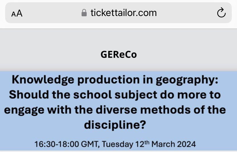 Join the Geography Education Research Collective (GEReCo) to explore knowledge production in geography and how the school subject engages with the diverse methods of the discipline in both 🏴󠁧󠁢󠁥󠁮󠁧󠁿 &🏴󠁧󠁢󠁳󠁣󠁴󠁿. Delighted to have contributions from @dswanton @mr_quirke @Sarah_Geography