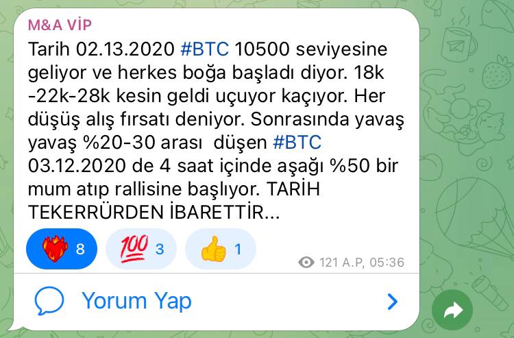 MAKripto's tweet photo. Tarih 02.13.2020 #Bitcoin  10500 seviyesine geliyor ve herkes boğa başladı diyor. 18k -22k-28k kesin geldi uçuyor kaçıyor. Her düşüş alış fırsatı deniyor. Sonrasında yavaş yavaş %20-30 arası  düşen #BTC  03.13.2020 de 4 saat içinde aşağı %50 bir mum atıp rallisine başlıyor. TARİH TEKERRÜRDEN İBARETTİR...

#btc📷📷📷 #eth #long #short #BNB   #BİNANCE📷📷 #mexc #para #trade #kripto #crypto #hft #money #sol #ankr #arkm #Bitcoin📷📷📷 #SONDAKİKA #pnl 📷