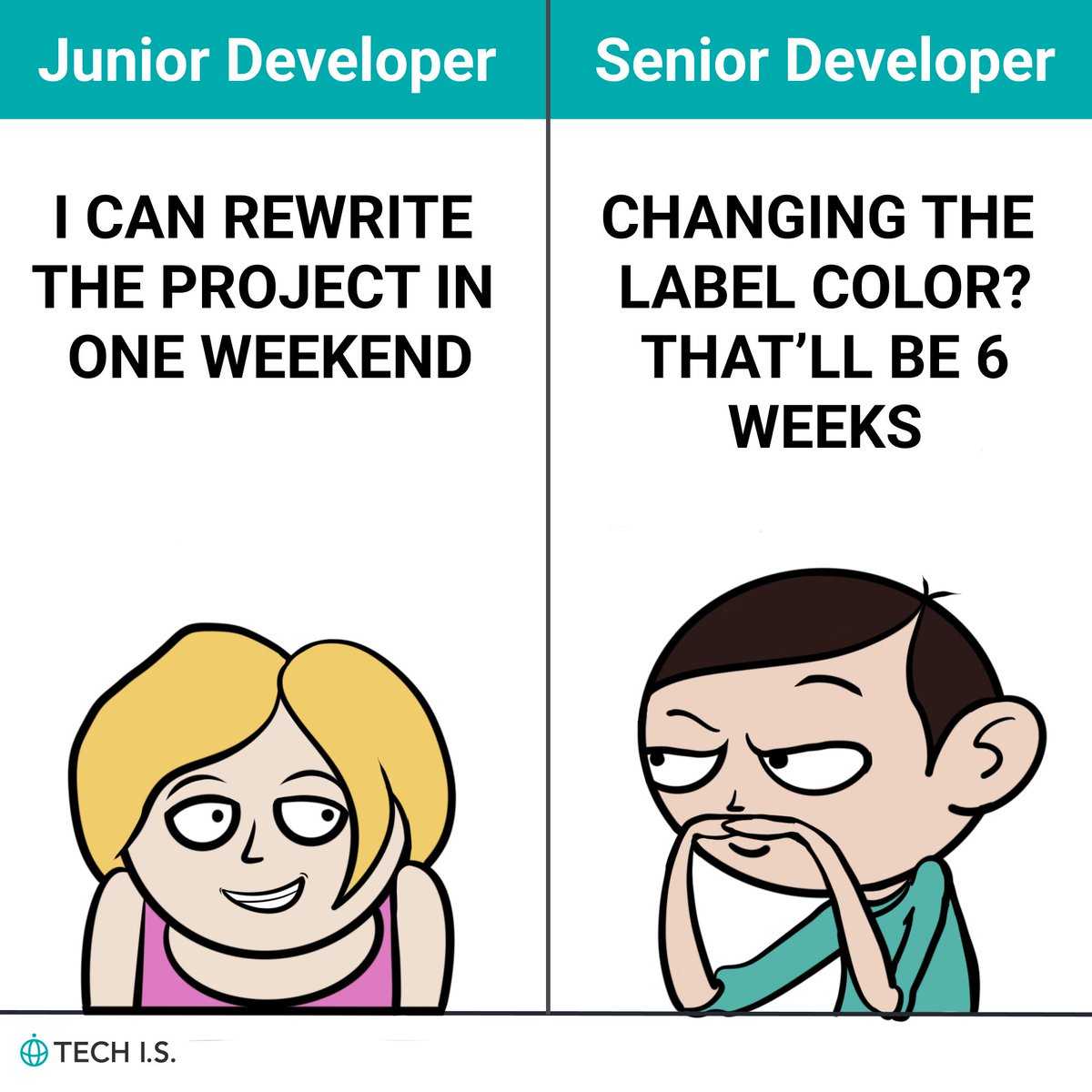 techis_school's tweet image. Junior Developer vs Senior Developer@techis_school #DataScience #webdevelopment #TechNews Why not channel that curiosity into coding?techis.io/?referral=twit…