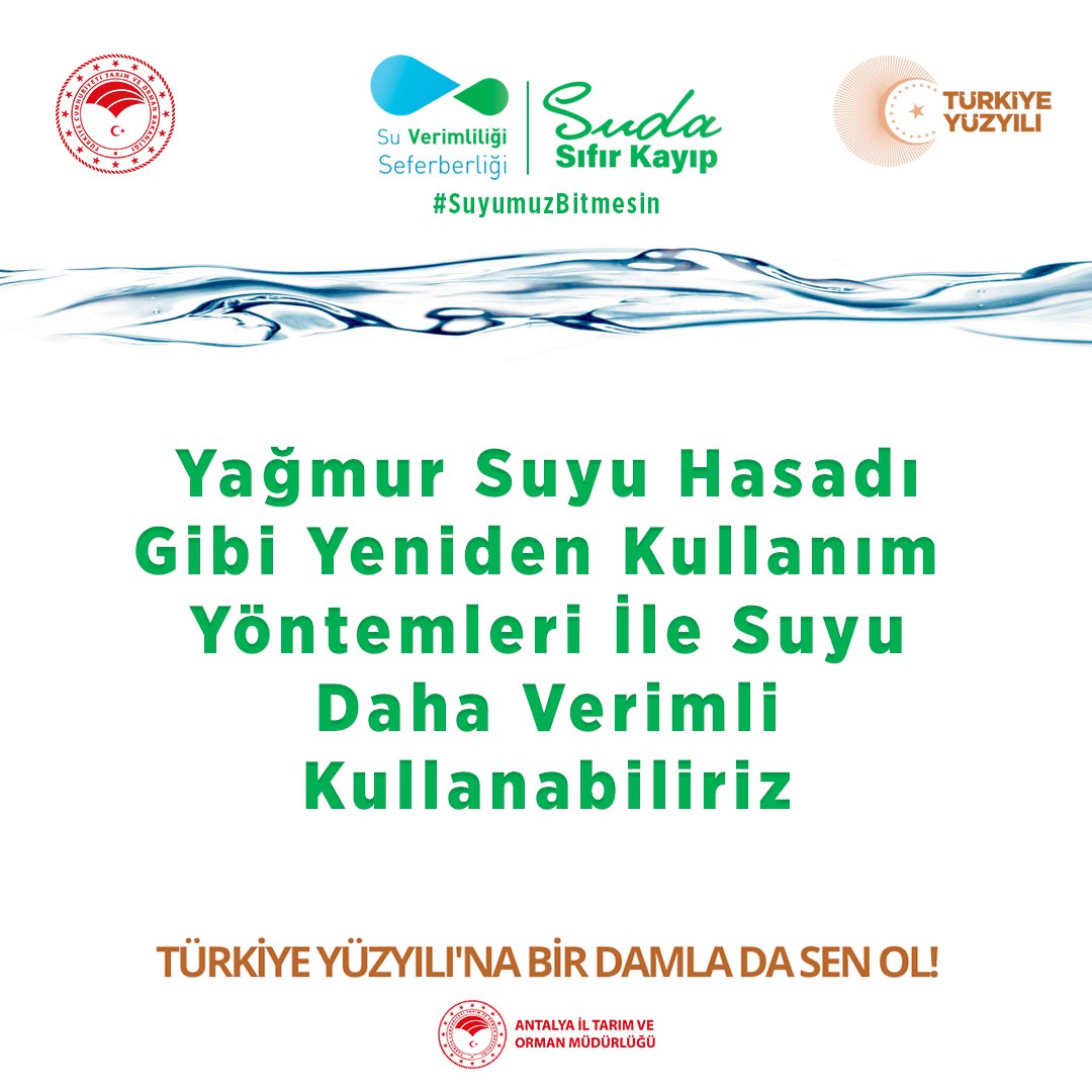 antalyailtarim's tweet photo. #SuVerimliliğiSeferberliği

Suyu verimli kullanalım, Türkiye Yüzyılı’na bir damla da biz olalım.
#SudaSıfırKayıp

#GelecekTarımda
#TarımAntalyada

#SuyumuzBitmesin

@FratErkal @ibrahimyumakli https://t.co/pASchgZnbR