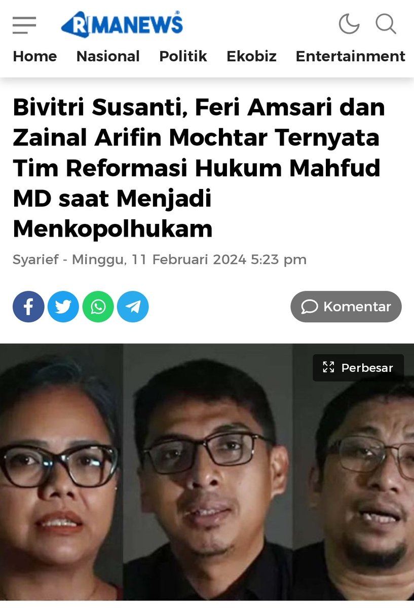 Teri.a kasih 
Uda Feri Amsari <a href="/feriamsari/">feri amsari</a>
Mbak Bivitri <a href="/BivitriS/">Bivitri Susanti</a> 
Mas Zainal Arifin 
Mari kita jaga demokrasi
Hukum sosial mereka ditanggal 14 Februari
#asalbukanprabowogibran