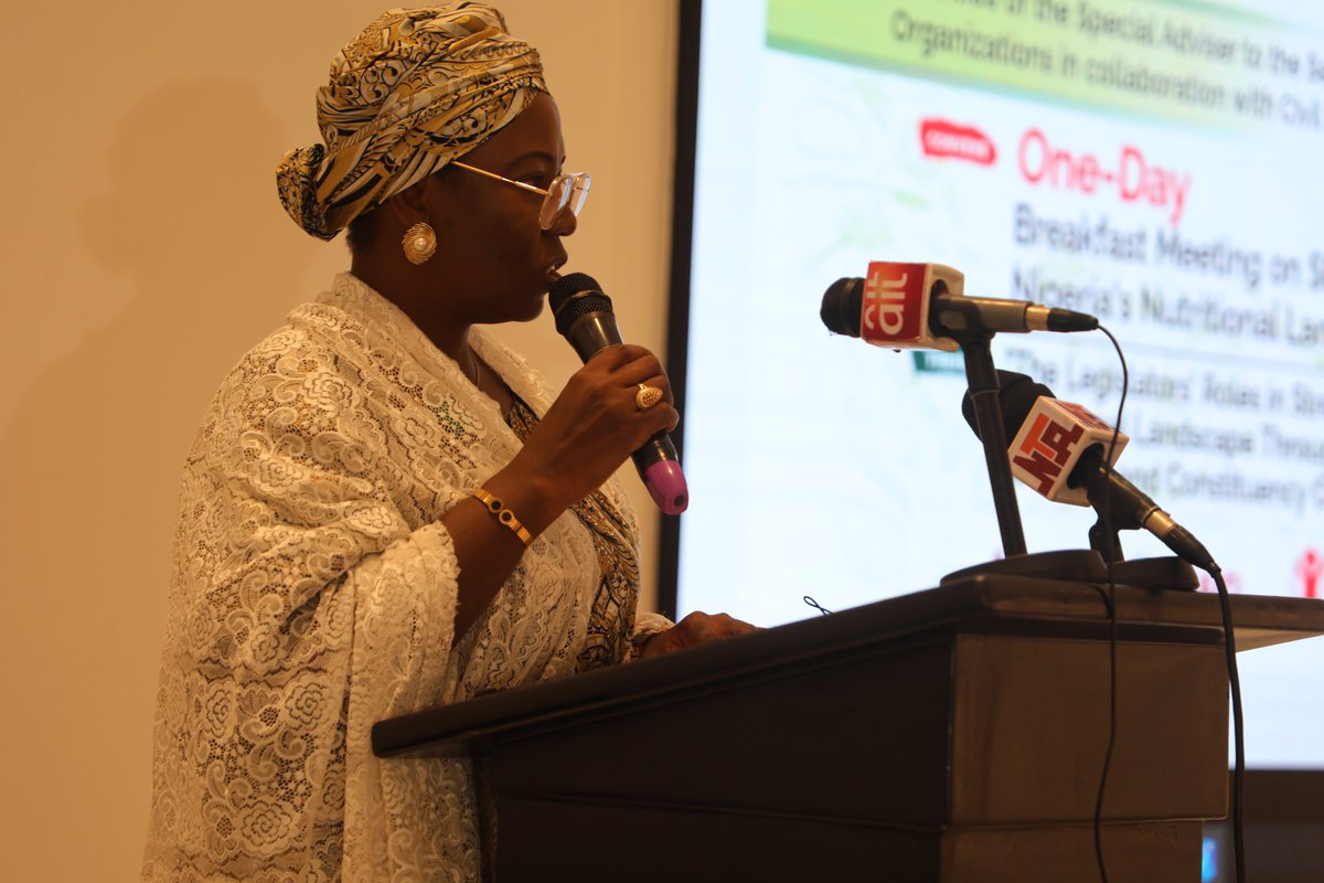 CS_SUNN's tweet image. The Head of Nutrition @Fmohnigeria Mrs. Ladidi Bako-Aiyegbusi (MNI) reveals 2 Million children in @NigeriaGov suffer from Severe Acute Malnutrition but only 2 out of every 10 affected children are currently receiving treatment @nmanigeria #LegislativeBreakfast