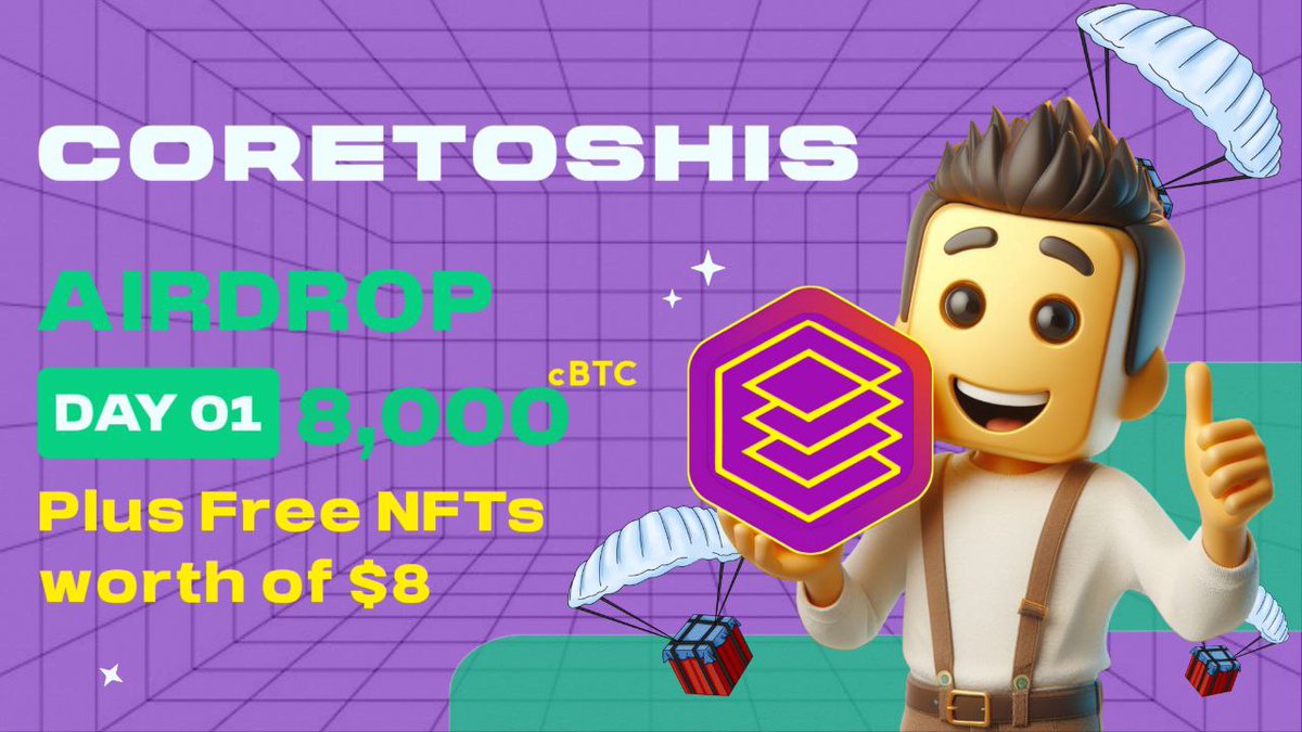 Coretoshis_Org's tweet photo. 🚀EXCITING NEWS📰! 🎉 

🎊Introducing #Airdrop Perk #1 as 2nd Superior Box for #Coretoshis🔶! 📣

⚡️To be Eligible, must Fill out the form👇🏻

✅ "https://t.co/FdGC5npCzV" 

🎯Get your slot secure your guaranteed @CoretoshisBTC #MegaAirdrop📦 

💥Don't miss out on this opportunity as #CoretoshisLab prepares to revolutionize #CORE #Blockchain labs on March 1st 2024🔥

#CRYPTO #CTS #cBTC #RoadTo100 #BTC #BITCOIN