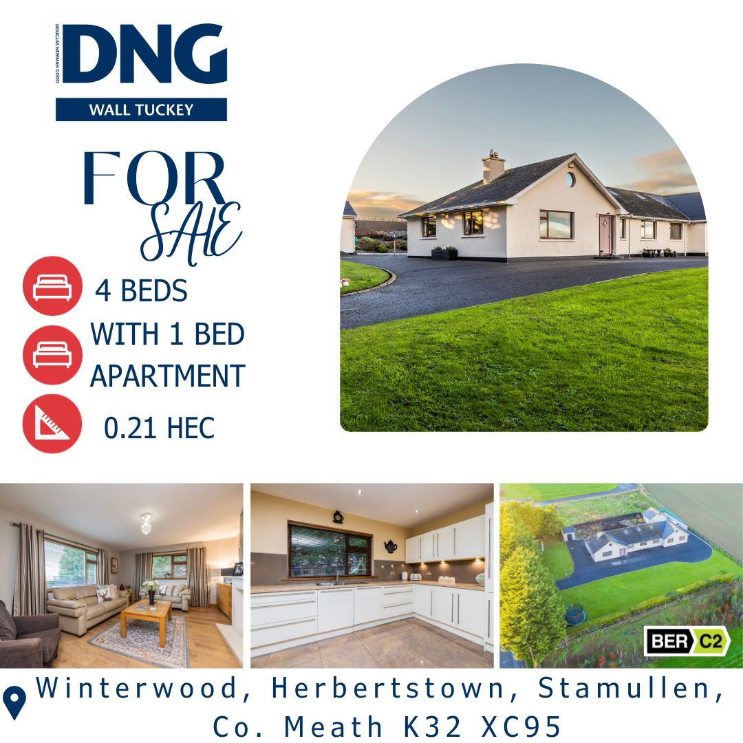 Winterwood, Herbertstown, Stamullen, Co. Meath, K32 XC95

4 bedroom detached property with self-contained 1 bedroom apartment, attic conversion and separate large garage.

dngwalltuckey.ie/property/winte…

#YOURMOVEOURPEOPLE