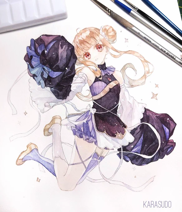 #透明水彩 