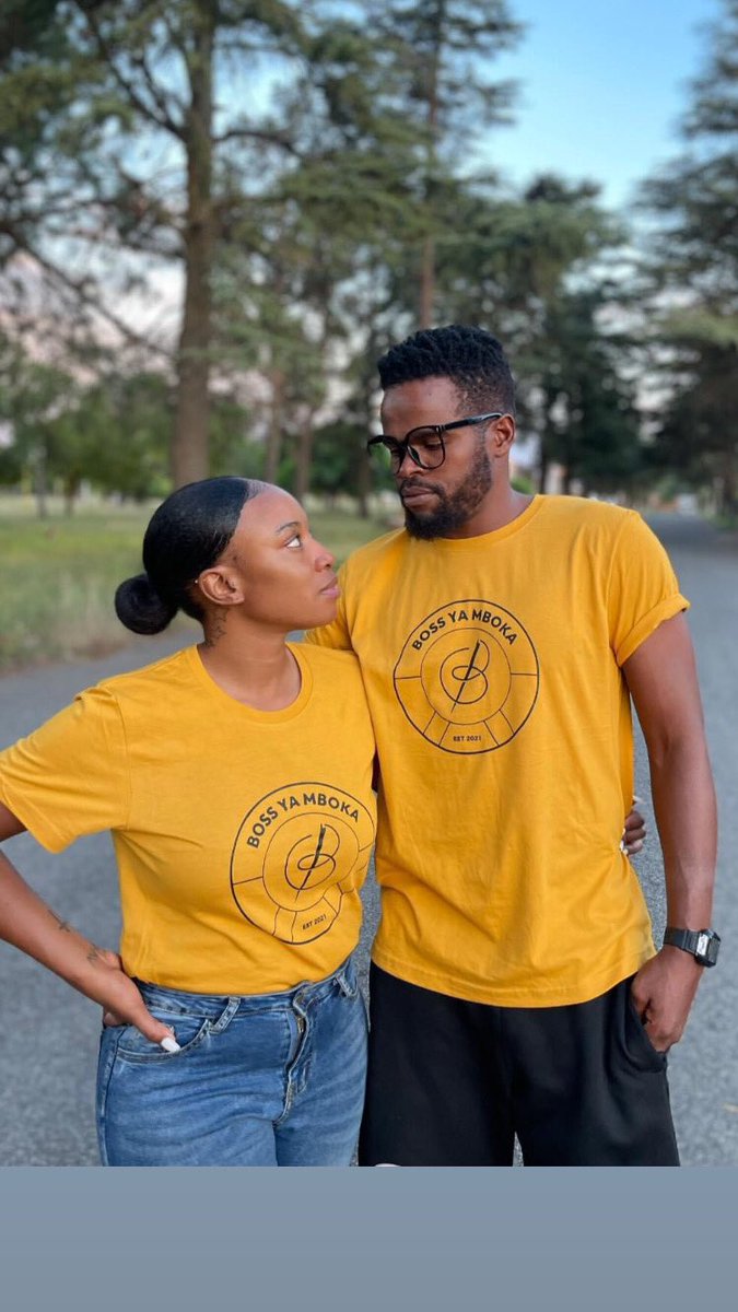 Couple goals mustard T-shirt is back with a 💥🔥💯🙏 @MbokaClothing @kitoko_soccer WhatsApp 0695599546