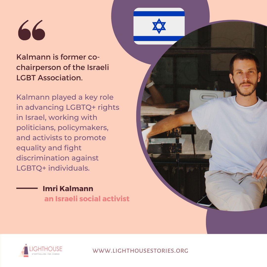#LighthouseHeroes - Meet the extraordinary Imri Kalmann, a passionate advocate and fearless champion for LGBTQ rights! As a vocal supporter, Imri has fearlessly confronted discrimination and injustice.
@LGBTfdn @LGBTGreat @LgbtqIndia @LGBTHM @glaad @switchboardLGBT @LGBTCenterNYC