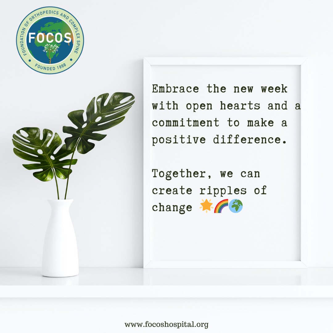 Happy Monday!
Every action, big or small, contributes to a brighter future. 🌈 
#FOCOSImpact 
#NewWeekVibes
#FOCOSCommunity
#MondayMotivation