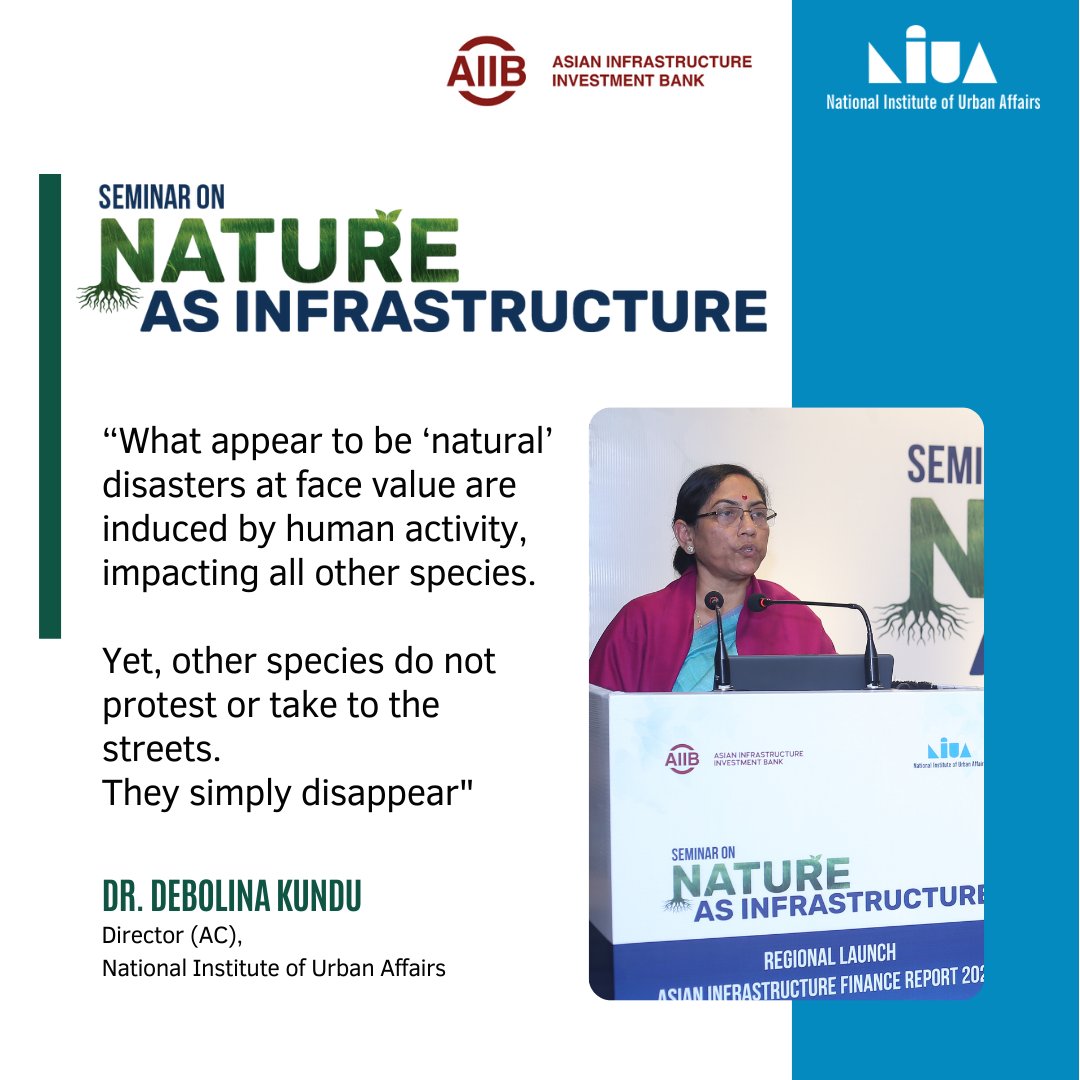 "<a href="/AIIB_Official/">AIIB</a>  Asian Infrastructure Finance Report '23: 75% global land surface significantly altered; 85% wetland areas lost; 1 mil species face imminent extinction due to human activity, global extinction rate hundred times higher than global avg of last 10 mil yrs": <a href="/dkundu1/">kundu debolina</a>