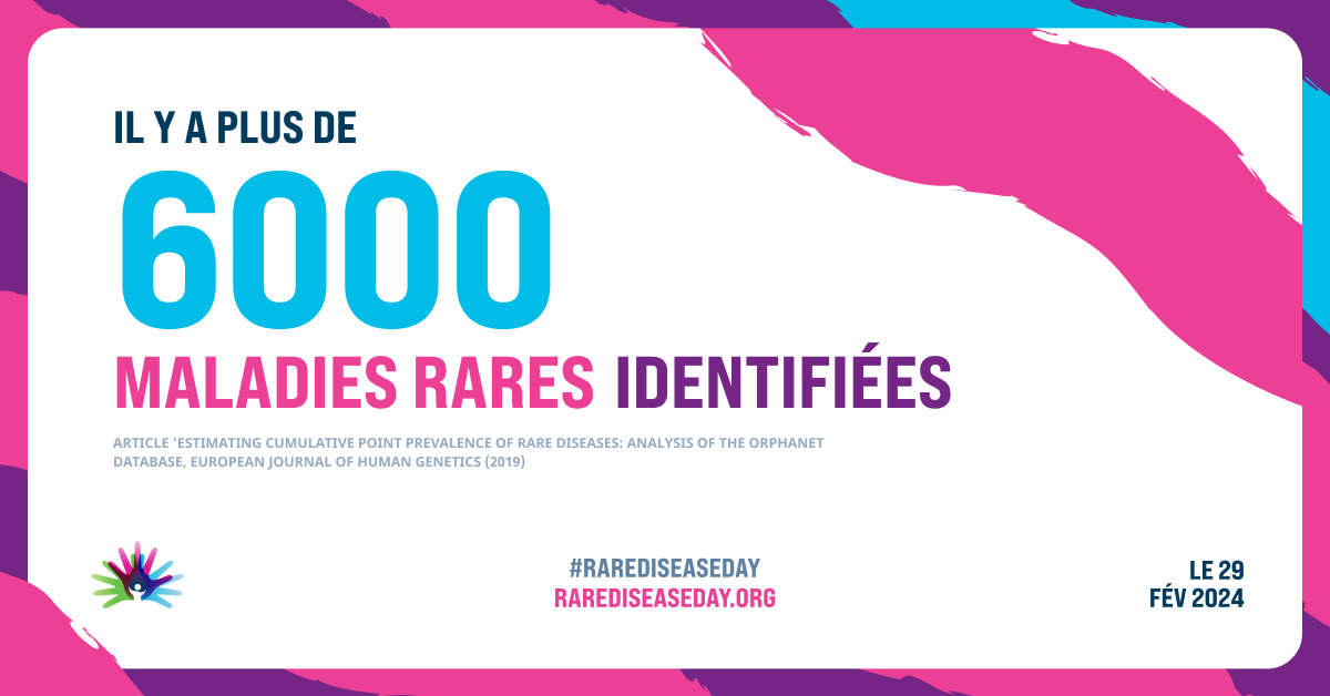 🗓️ Le 29/02/2024 sera la journée internationale des #maladiesrares. Avec ➕ de 6000 pathologies identifiées, les maladies rares ne sont pas si rares ! #RareDiseaseDay