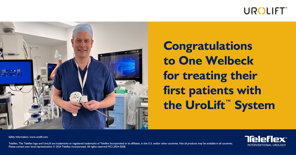 UroLiftEMEA's tweet photo. One Welbeck: Revolutionizing Care with the UroLift System for BPH Patients! 🎉🏥

We're thrilled to celebrate One Welbeck's milestone: successfully treating their very first patients with the UroLift System! 🙌🌟

 #UroLift #BPH #Enlargedprostate https://t.co/6y8yeFVT3q