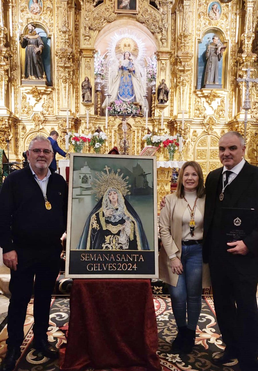 Representación municipal en la presentación del Cartel de Semana Santa de Gelves´24. Rafael Villa y Mariló González asistieron el sábado pasado al acto organizado por la Hermandad de la Veracruz, donde también se presentó al Pregonero de estas fiestas.
#gelves2024 #fiestasmayores