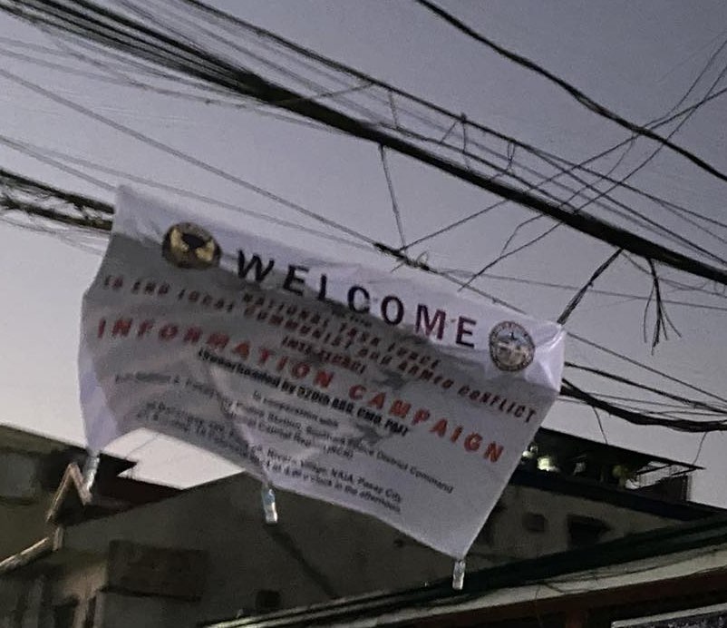 Spotted this tarpaulin in Pasay. Bakit may pa-welcome tarp ang NTF-ELCAC para sa pagkakalat nila ng redtagging at disinformation?

Sayang pera natin dito. Dalawang beses nang sinabi ng UN na buwagin kayo.

#AbolishNTFELCAC
#PasayeñoFightBack