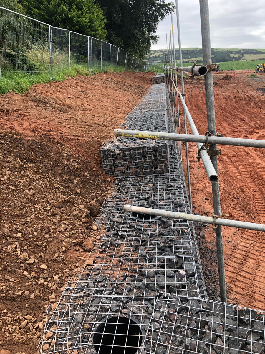 Mass Gravity Retaining Wall🧱
Back in 2022 Maccaferri designed, supplied and installed 256m3 of Gabions and 92m2 MacWall® on this delightful development in Wormit, Fife.  Learn more about Maccaferri Gabions 👉 tinyurl.com/mv6aduze #civilengineering #construction #retainingwall