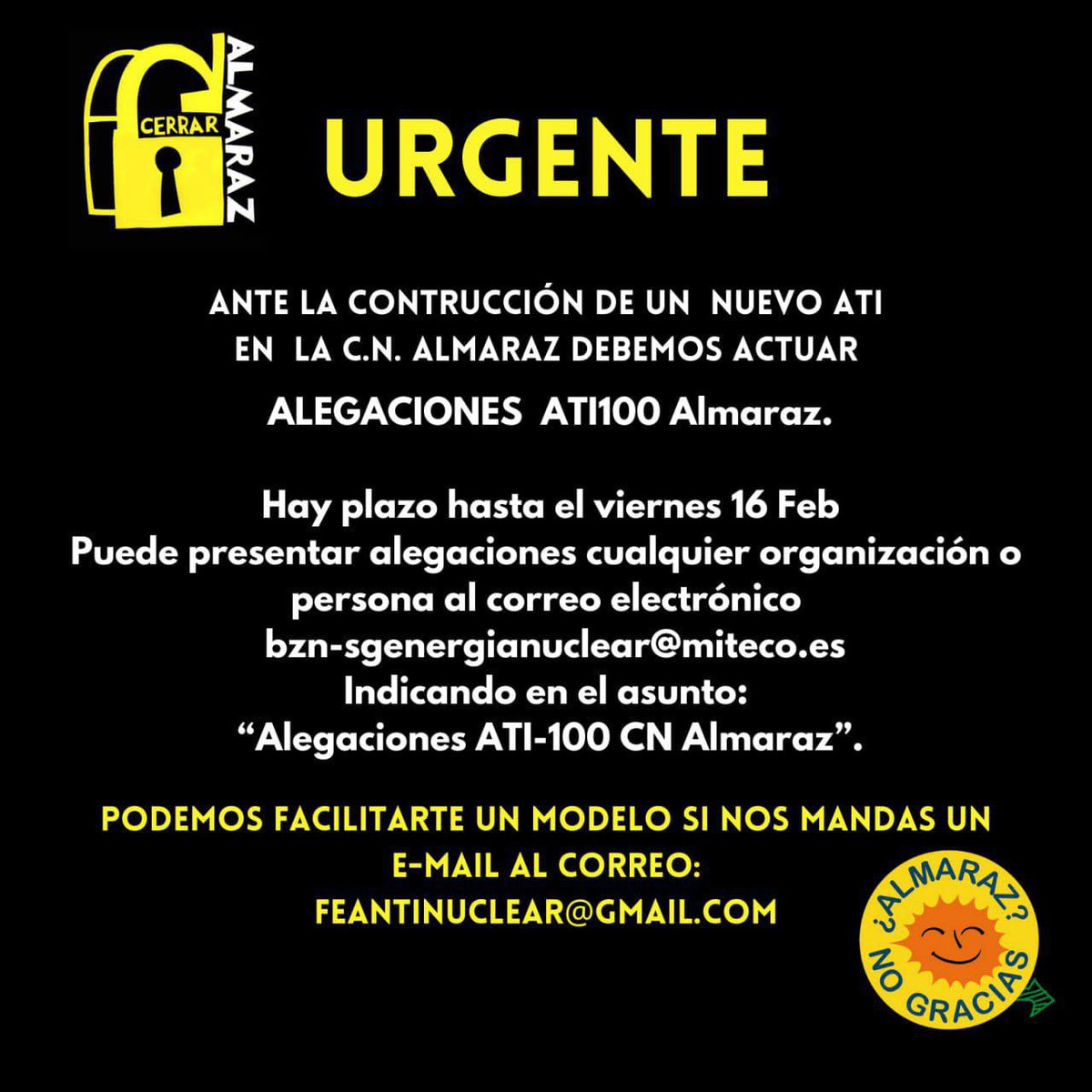 #foroantinuclearExtremadura
@EeAExtremadura
@ecologistas
@MIAntinuclear