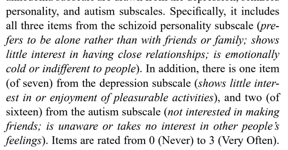 New research. link.springer.com/article/10.100… A team asks parents of 8-18 yr olds to guess how their autistic young person is feeling about socialising, without asking the young people. The parents are asked to rate them on these factors. Quick thread/