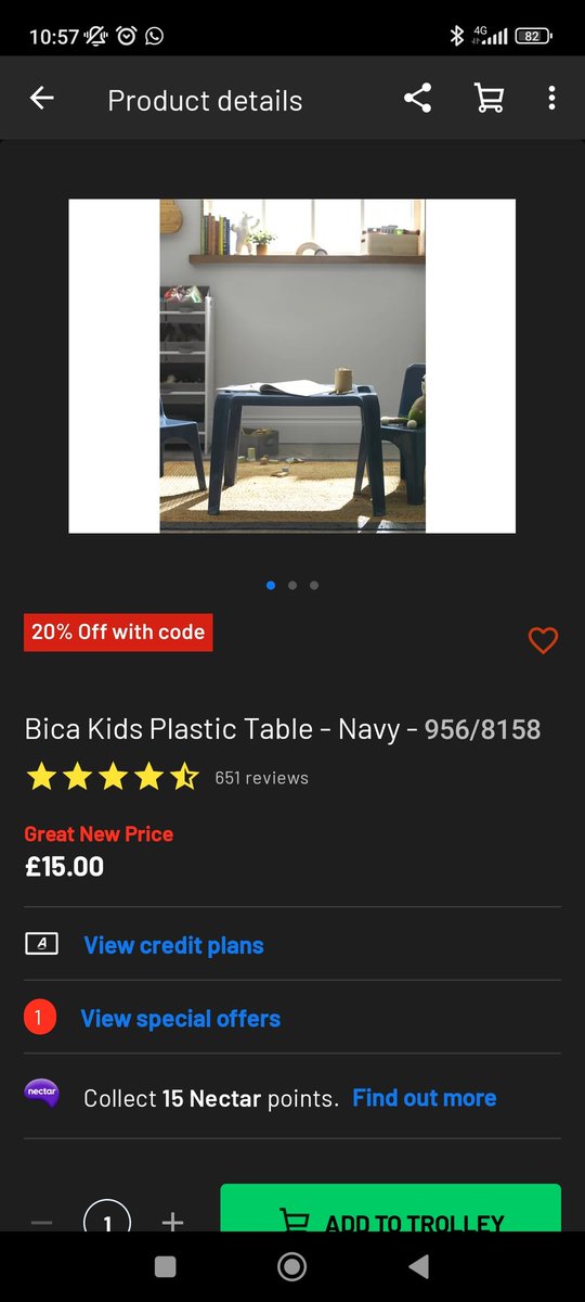 CharlieG1908's tweet photo. @Argos_Online @ArgosHelpers maybe I should have read it better but its a bit hard when you have a toddler running round. Went to collect my order today and was gutted to realise it was just the table included. Very misleading photo to advertise with in my opinion https://t.co/7Jm63gmJzR