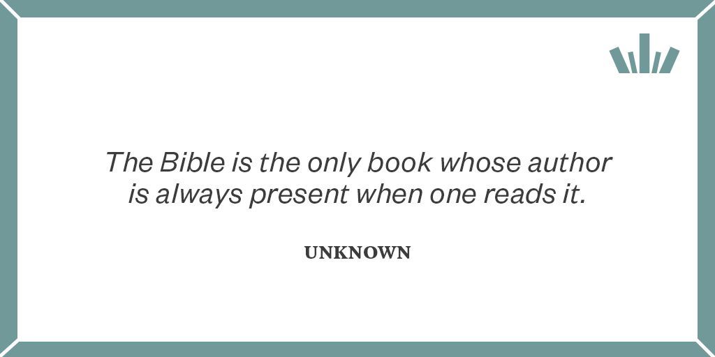 PreceptIreland's tweet photo. "The Bible is the only book whose author is always present when one reads it." - Unknown
#MondayMotivation #Christianity #Bible #BibleStudy #InductiveBibleStudy #quote #quotable #quoteoftheday #PreceptIreland #Ireland #NorthernIreland https://t.co/tGNqL1El79