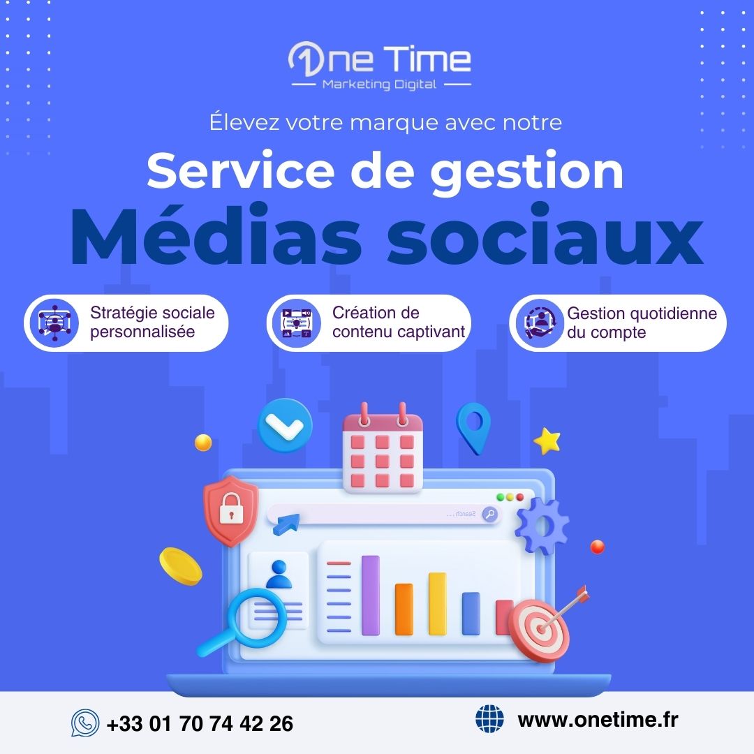 agence_onetime's tweet photo. 🌟 Découvrez notre service de gestion des réseaux sociaux ! 🚀 Nous prenons en charge la gestion complète de vos comptes sociaux pour vous permettre de vous concentrer sur ce qui compte vraiment : développer votre entreprise. ✨ #GestionRéseauxSociaux  #DéveloppementEntreprise https://t.co/jryk1MLlpl