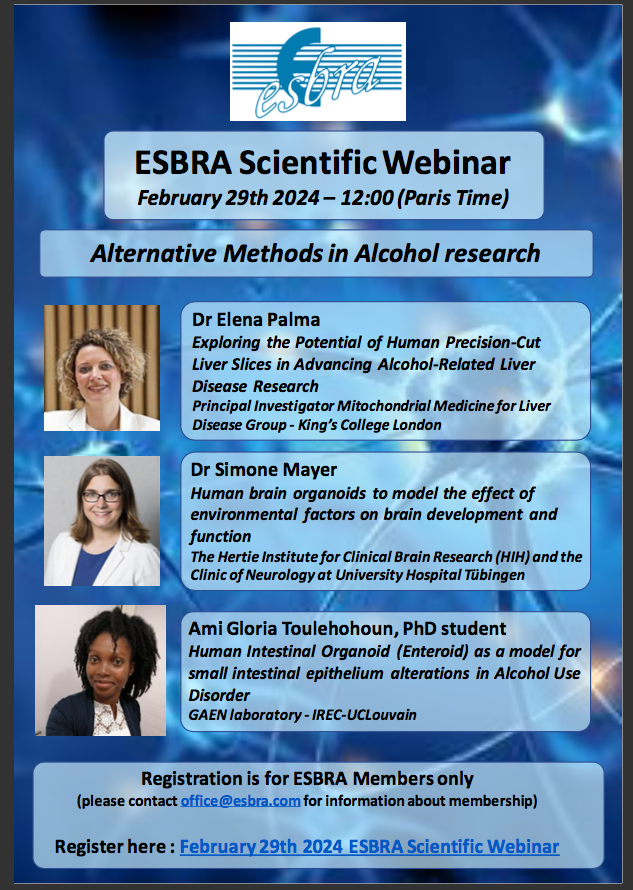esbra_society's tweet photo. Dear ESBRA Members,

We are pleased to announce our next event from the ESBRA Scientific Webinars.

It will take place on February the 29th at 12:00 am (Paris Time).

Register at: https://t.co/1kw4qIjWbX

@DrElePalma @DrAntonioRiva @ISBRAComm @BASLedu @omar_elshaarawy https://t.co/ZrJEx199AA