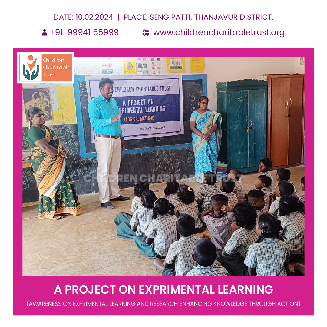 Experience is a hard teacher because she gives the test first, and the lesson afterward.

#childrencharitabletrust successfully conducted an awareness program on experimental learning on 10.02.24 at Thanjavur.

#experimentallearning #handsoneducation