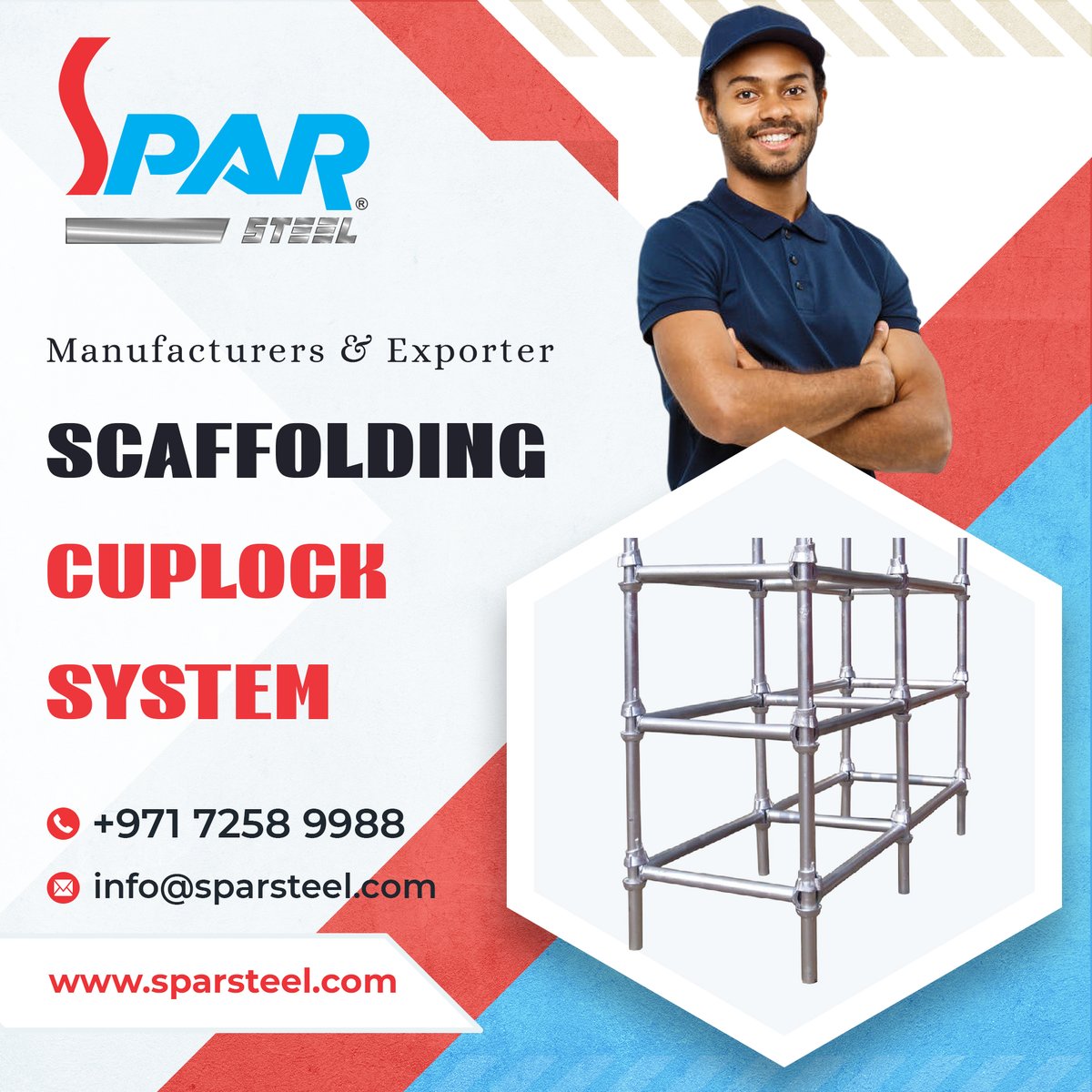 SteelSpar's tweet photo. The Cuplock scaffolding system provides stability and ease of assembly. Therefore, it is preferred for projects requiring a quick setup.
🌐 https://t.co/VNvzj3QUy4
#spar #sparsteel #scaffolding #scaffoldingexporter #cuplock #steeltubes #scaffoldingcuplock #cuplockSystem https://t.co/o9BfK3xflE