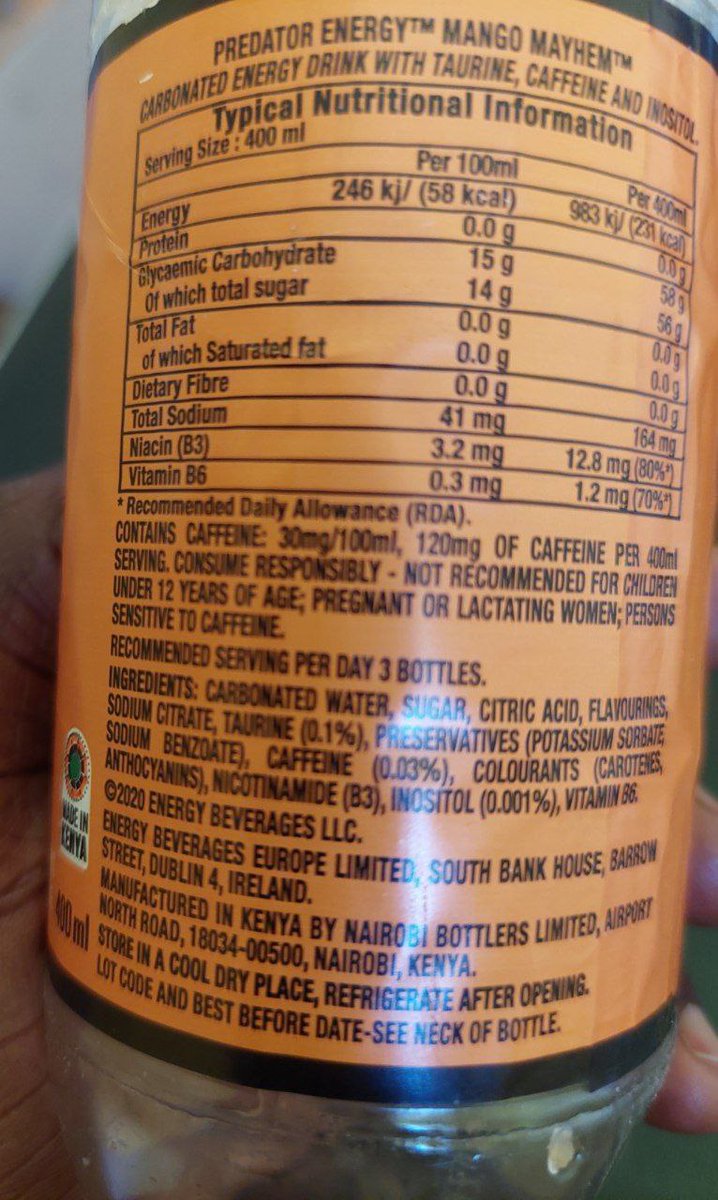 ENERGY DRINKS don't provide energy. They are addictive, inflammatory