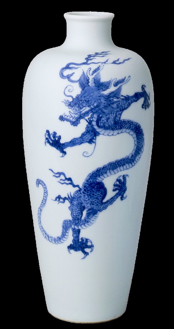 明万历青花双龙纹梅瓶#中国龙🐉