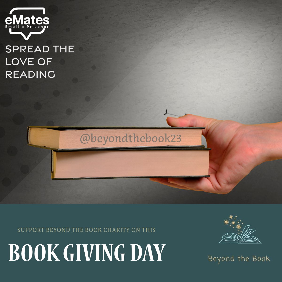 PrisonTechnolog's tweet photo. Happy International Book Giving Day! 📚@beyondthebook23 believe in the power of stories to inspire, educate, and unite us all and have made previous book donations to @HMPEastwoodPark.
#SpreadTheJoy and write a short story for a loved one today via #eMates.
#BookGivingDay https://t.co/TEX1WnQLA6