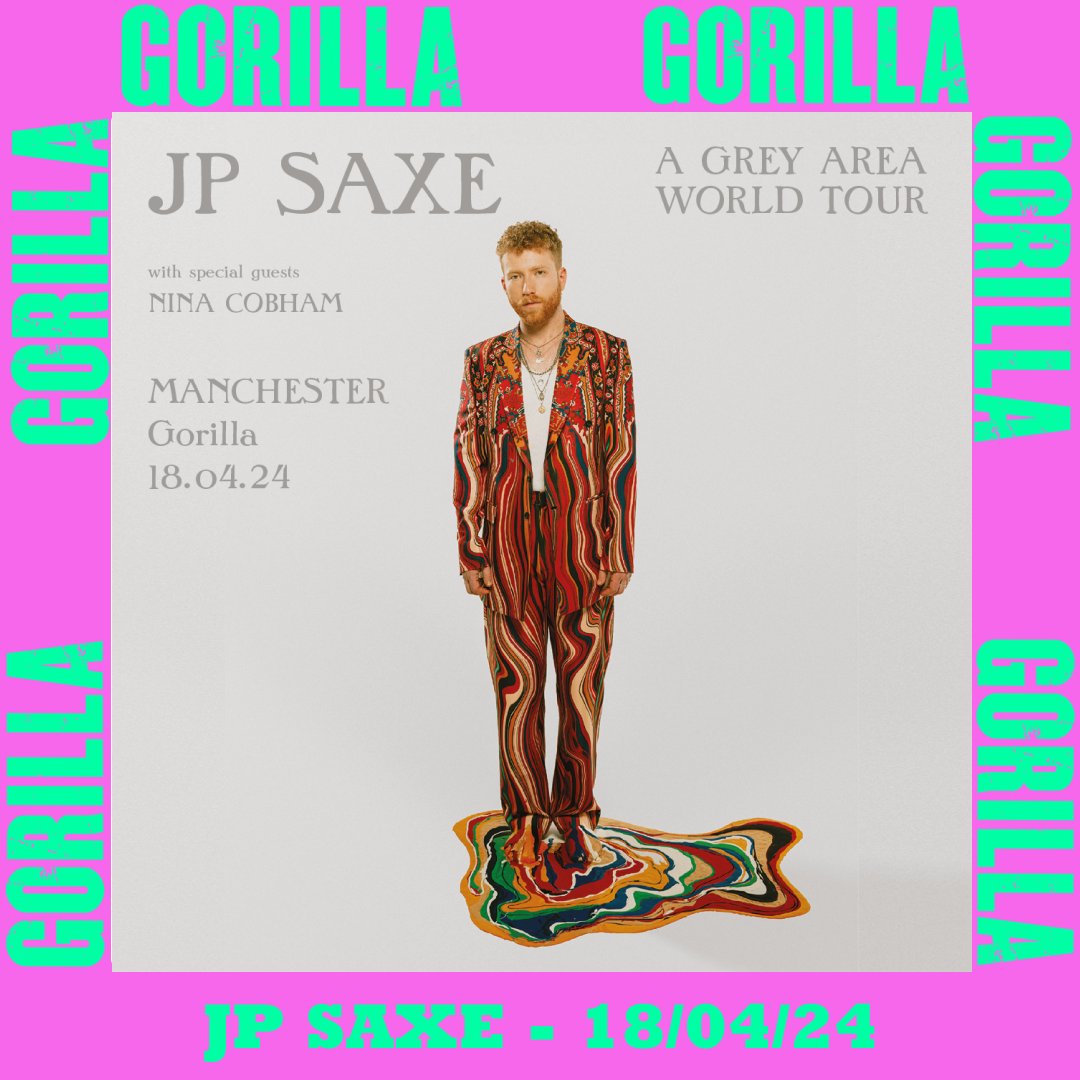 We're thrilled to announce <a href="/ninacobham/">nina cobham 💌</a> as support for <a href="/jpsaxe/">JP Saxe</a> here on 18th April. 

Tickets via bit.ly/JPSaxeMCR