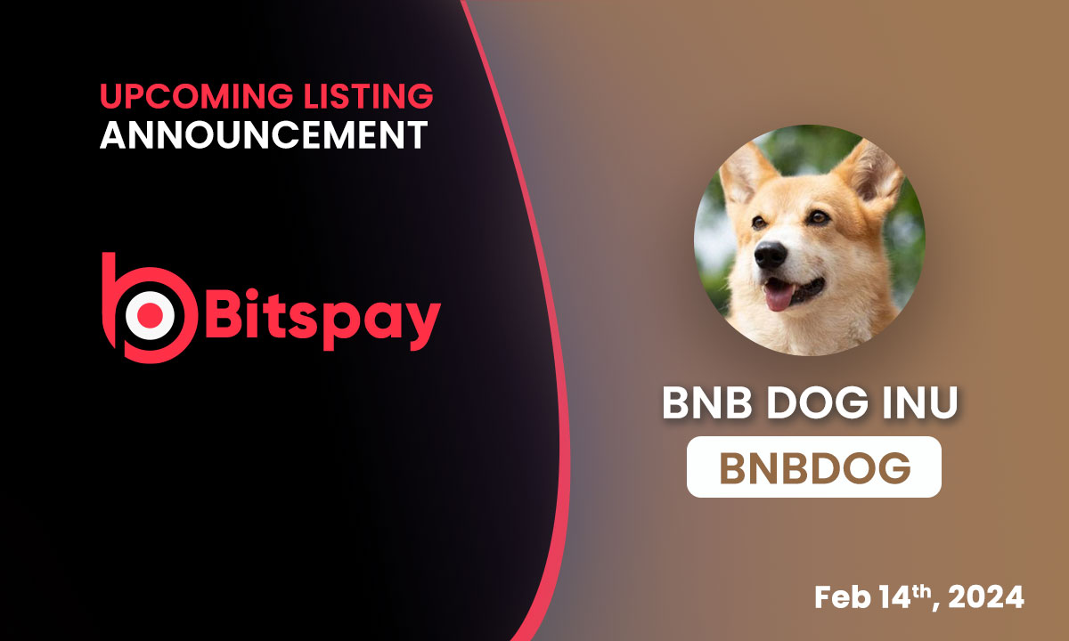 bitspay_global's tweet photo. 📣Bitspay Will List 
BNB DOG INU (BNBDOG) Token on 2024.02.14

⏰ Users Can start Deposits, Trade, and Withdrawals On 2024.02.14

📈Trading pair — BNBDOG_USDT

Learn More:▶

https://t.co/15N3J6s7b0

#cryptocurrecy #newlisting #Crypto #bitspay #BNBDOG https://t.co/wsDuCqjURW