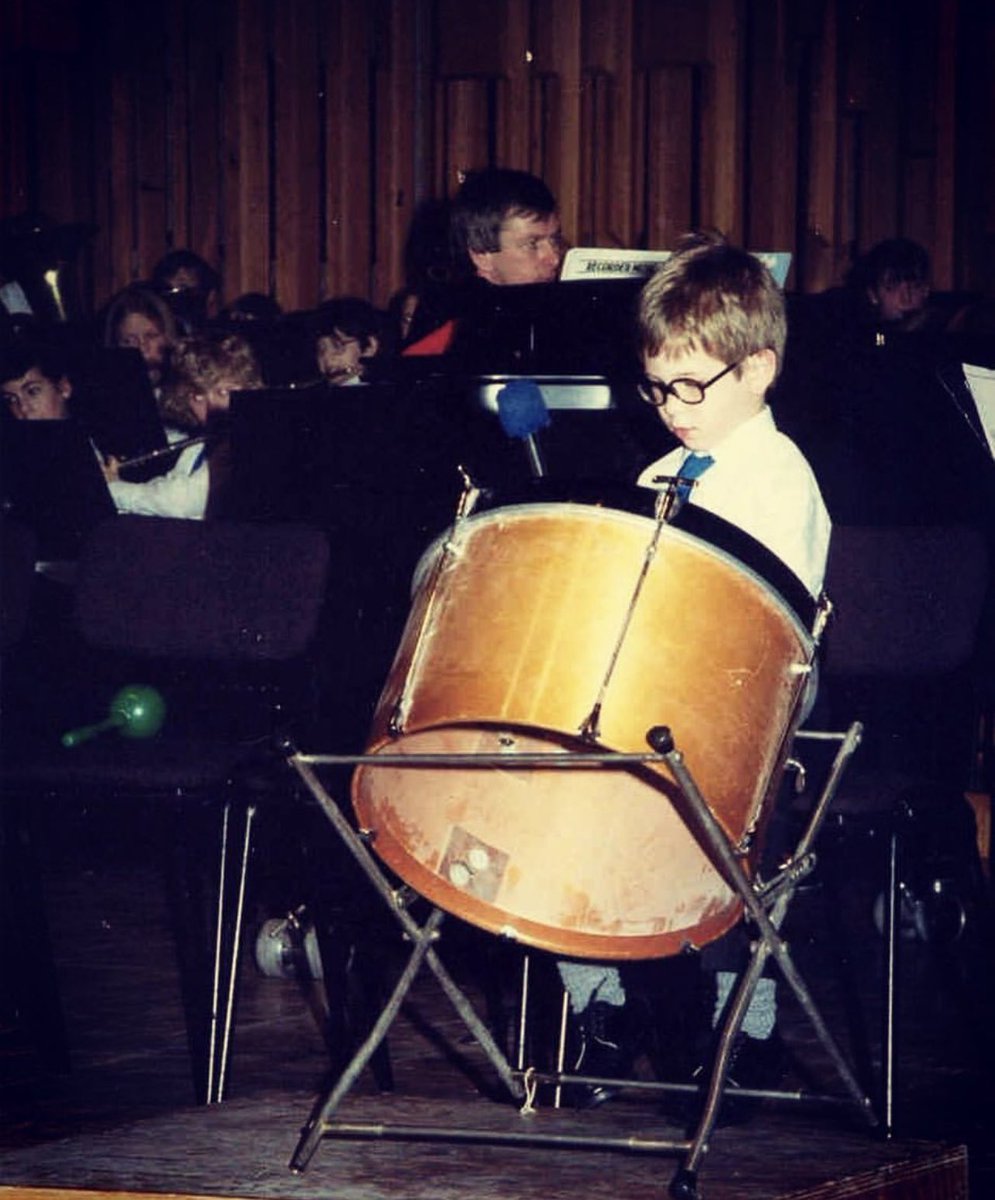 In 1986, I opened a concert with the beat of a drum @BarbicanCentre. My father is playing the piano and directing the youth orchestra my parents created. This Thursday, I’ll be performing Tavener’s Protecting Veil with @BrittenSinfonia here nearly 40 years later!