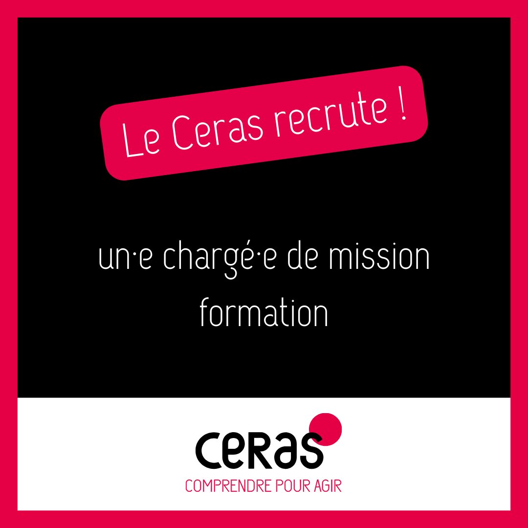 Ceras_dse's tweet photo. 📩 OFFRE D'EMPLOI 📩

🛎 Le Ceras recrute !

🔎 Nous recherchons un·e chargé·e de mission formation pour nous rejoindre dès que possible !

👉 Retrouvez l'offre d'emploi ici : https://t.co/UsxPufEU1k https://t.co/aOICvajFFA