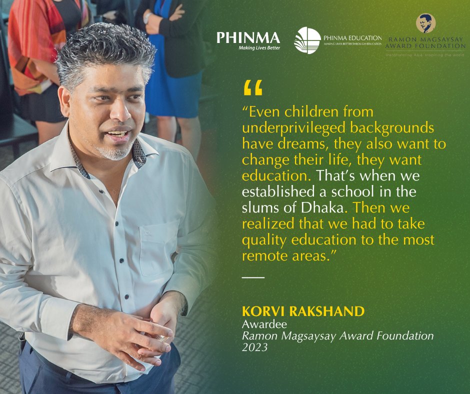 Korvi Rakshand shared the importance of providing quality education to remote areas during “Democratizing Education Across the Developing World: A Roundtable Discussion'' an event hosted by PHINMA. 

#MakingLivesBetterThroughEducation