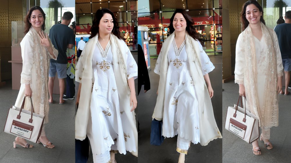 Tamannaah Bhatia Effortless Airport Chic: Styling a Kurta Set with Luxurious Bag dfoxmarketing.com/tamannaah-bhat… #DfoxMarketing #DigitalFoxMedia #TamannaahBhatia #Bollywood #AirportFashion #KurtaSet #ChanderiSilk #TraditionalAttire #FashionAccessories #LabelEarthen #Chloe #AprajitaToor