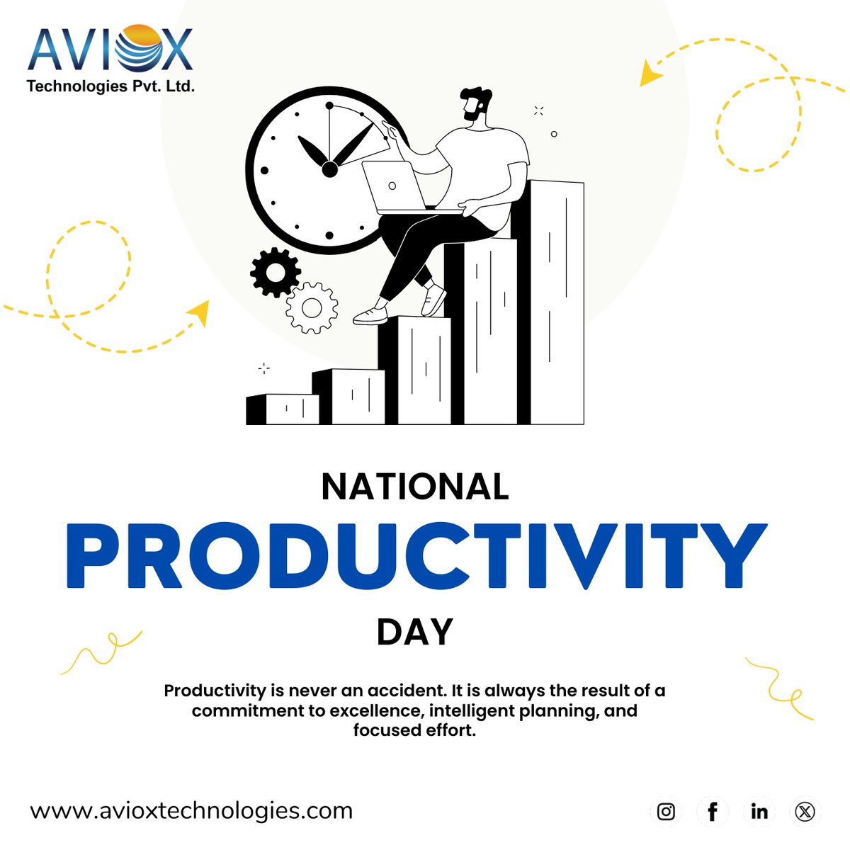 AvioxT's tweet photo. 🚀 Happy #National #Productivity #Day! 🌐💼

Today, let's #celebrate the #drive, #efficiency, and #innovation that power our #professional journeys.

Share some of your #productivitytips that boost your daily #work. 📈 ✅

#NationalProductivityDay #productivitymatters https://t.co/yW8DjBm2yA