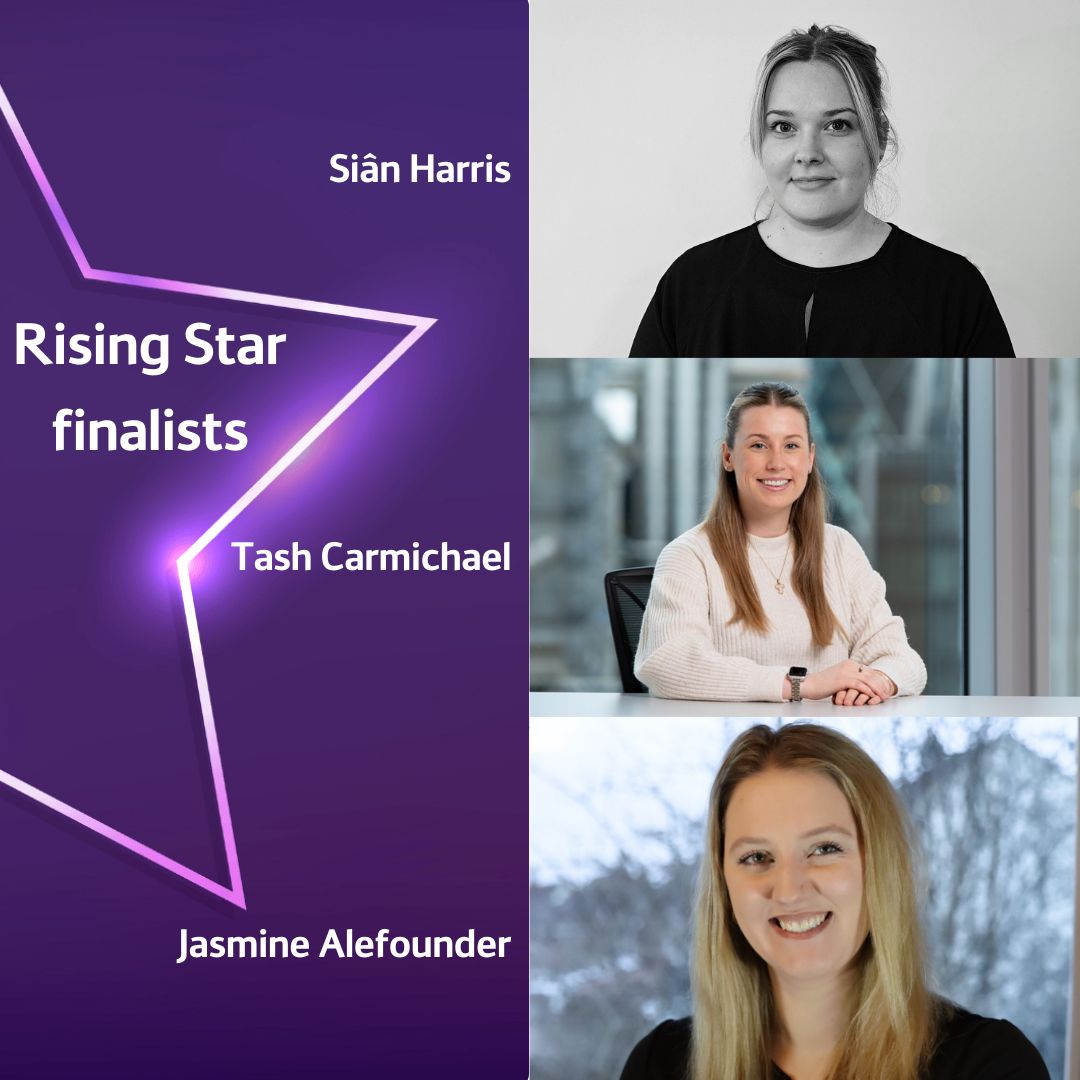We are excited to share that Marketing Executive, Tash Carmichael and Assistant Financial Accountant, Jasmine Alefounder and Key Client Data Product & Services Lead, Siân Harris are finalists at Totum’s Rising Star Awards 2024. Huge congrats and we wish you all the best of luck.