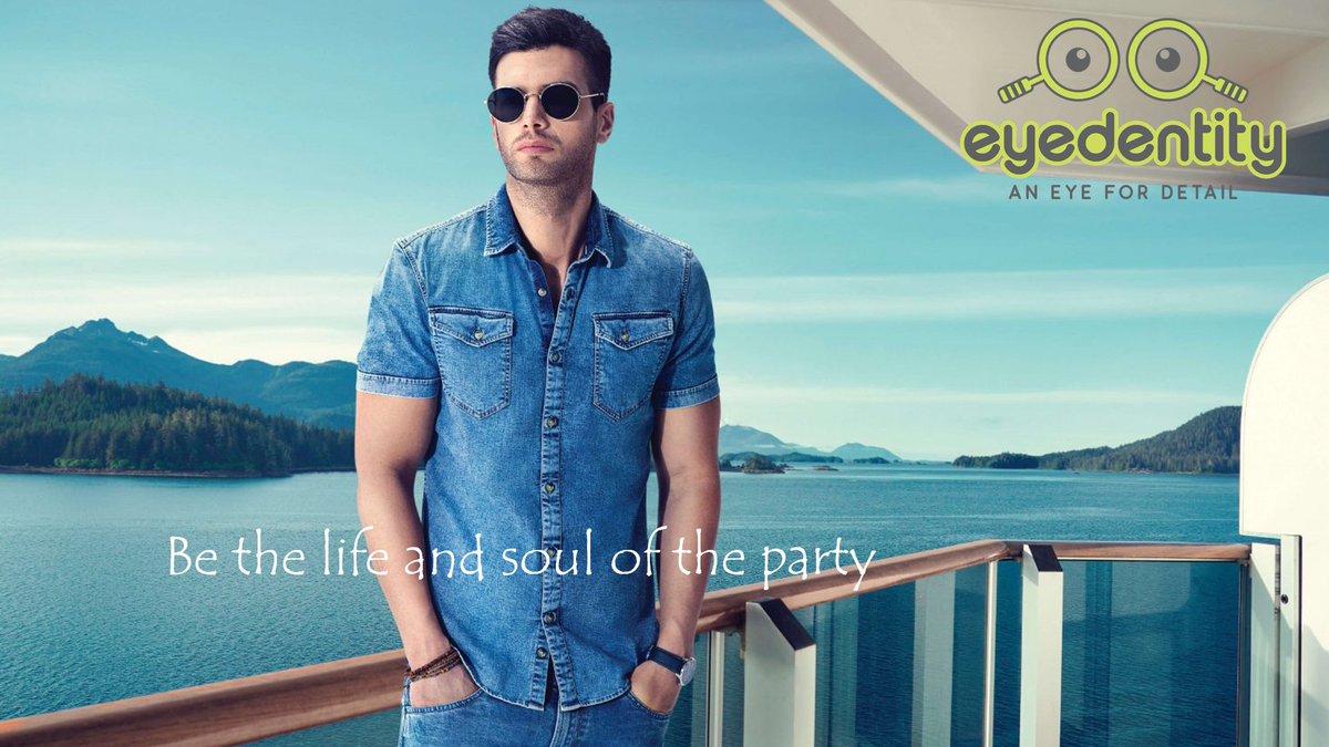 Be the life and soul of the party with this cool, outgoing, and sensual look. Complement your long stubble look with a pair sunglasses and back hairstyle. Choose blue denim jeans and shirt that adds a dash of smartness!
#trendysunglasses 
👉 Book Appointment: 9711 719 665