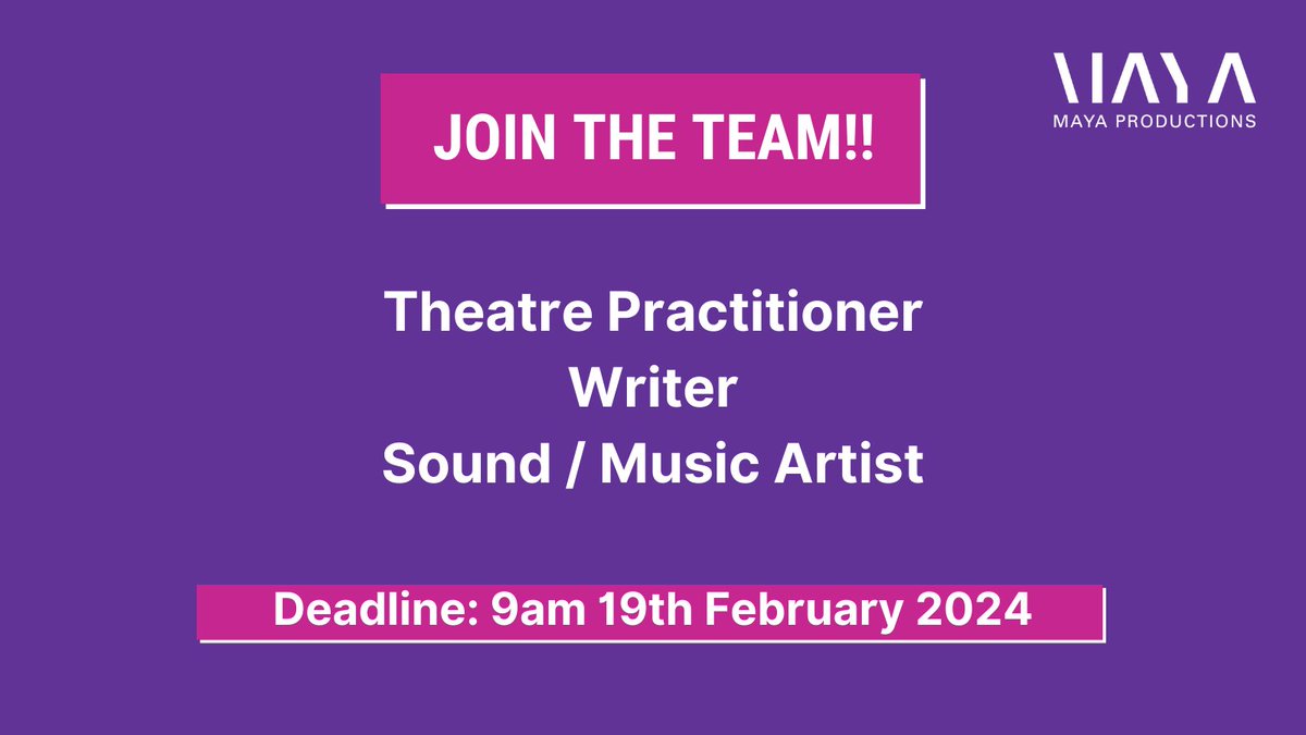 🚨 1 week to go! 🚨

We are seeking 3 creatives local to #SouthYorkshire from a global majority background, for our DYNAMIC FLIGHTS project.

📅Deadline: 19th February 2024
⏲️ 9:00am
🔗Info: tinyurl.com/yzs3zaxj

#SouthYorkshireJobs