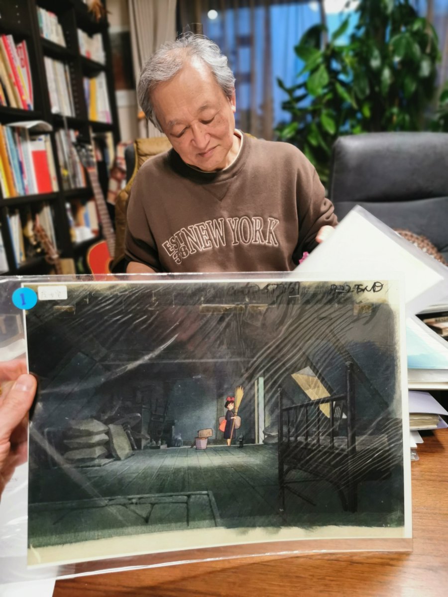 reallyriekeles's tweet photo. Hiroshi Ohno, the art director of Kiki’s Delivery Service with some of the original art. The first picture shows him with the imageboard we had the privilege to reproduce. I met with him yesterday to discuss new projects. It’s always a great pleasure!
https://t.co/IBOragykiX https://t.co/yx60r110kL