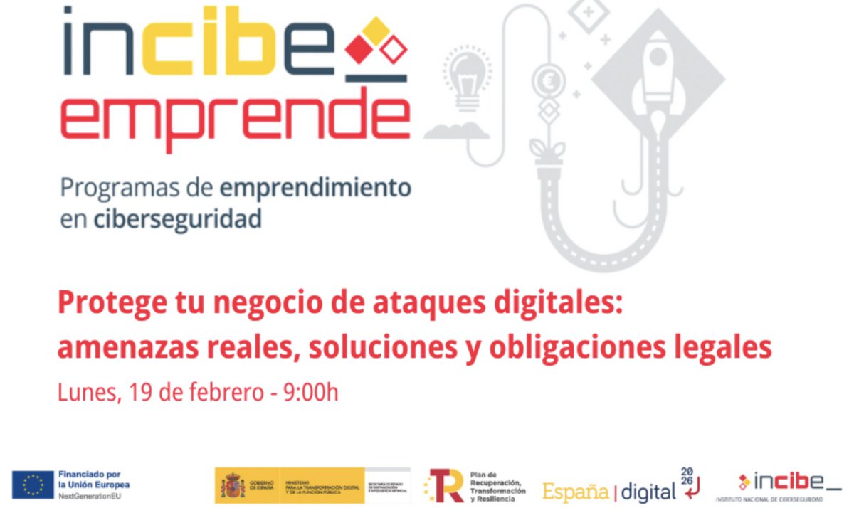 📆 SAVE THE DATE ‼️

🗣️ La semana que viene estaré dando una breve charla en las jornadas de INCIBE Emprende, organizadas por el CEEI Valencia (Centro Europeo de Empresas e Innovación de Valencia) en la sede de ZEUS, Valencia.

🔗Más info.: lnkd.in/dQHjk2xx