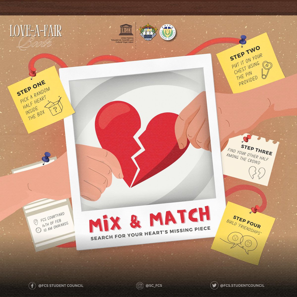 SC_FCS's tweet photo. In the silly game of find your heart match 💌🌹 it is like being the main character in your own romcom except that instead of having  a meet-cute in a mall, coffee, or airport, you're reaching into a box of hearts hoping to find your perfect puzzle piece ✨ https://t.co/4N50M4a9P3