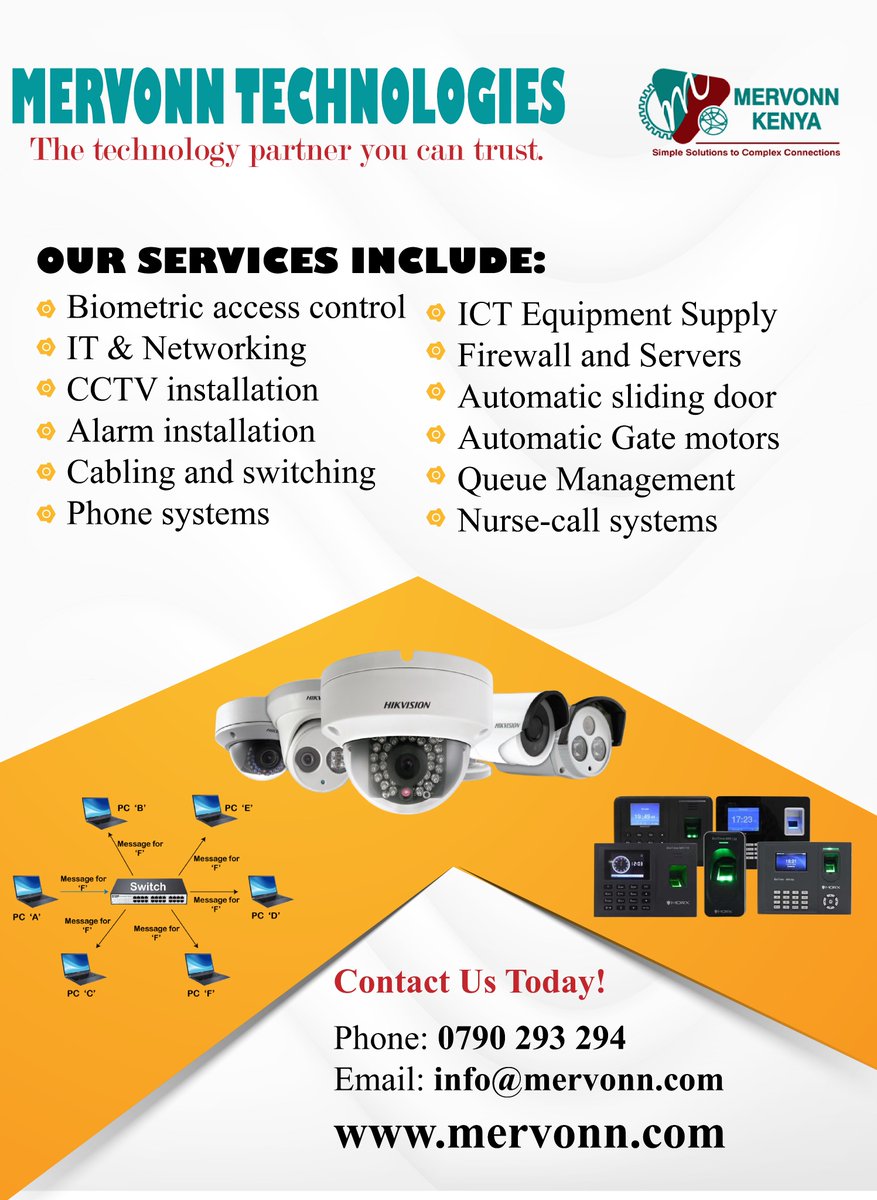 MervonnKenya's tweet photo. Thank you for trusting Mervonn Technologies on your IT and Security projects.
https://t.co/uL5s32oxPr
info@mervonn.com
0790 293 294

#sharon #kipchoge  #kiptum #Eldoret #AliciaKeys #worldmarathon https://t.co/bouaWQV2WP