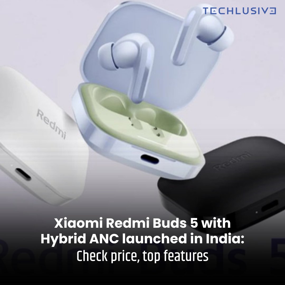 TechlusiveOFCL's tweet photo. The Redmi Buds 5 will be available in India starting February 20 in Fusion Purple, Fusion Black, and Fusion White colour variants.
Full Story: https://t.co/GQyebBviDt
#RedmiBuds5 #earbudscase #techlusive #gadget #technews https://t.co/arEtfJvLZy